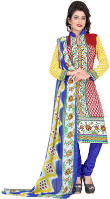 

Jiya Crepe Self Design, Printed Salwar Suit Dupatta Material(Un-stitched), Blue;multicolor