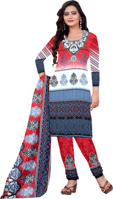 

Jiya Crepe Self Design, Printed Salwar Suit Dupatta Material(Un-stitched), Multicolor;red