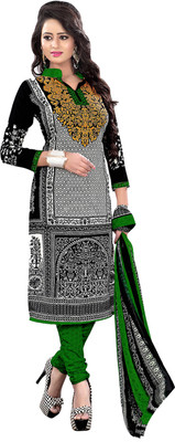 

Khushali Crepe Self Design, Printed Salwar Suit Dupatta Material(Un-stitched), Black;green;multicolor