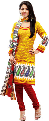 

Jiya Crepe Self Design, Printed Salwar Suit Dupatta Material(Un-stitched), Multicolor;red;yellow