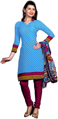 

Jiya Crepe Self Design, Printed Salwar Suit Dupatta Material(Un-stitched), Light blue;multicolor;pink