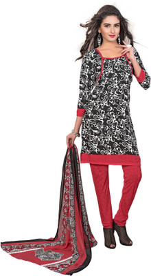 

Khushali Crepe Self Design, Printed Salwar Suit Dupatta Material(Un-stitched), Black;pink;white