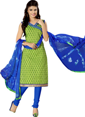 

Trendz Apparels Chanderi Embroidered Salwar Suit Dupatta Material(Un-stitched), Green