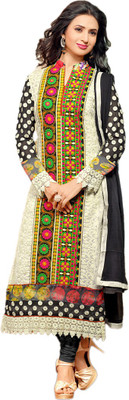 

Indian Wear Online Georgette Embroidered Semi-stitched Salwar Suit Dupatta Material, Multicolor