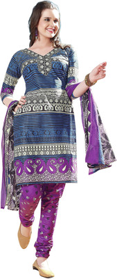 

Khushali Cotton Self Design, Printed Salwar Suit Dupatta Material(Un-stitched), Blue;multicolor