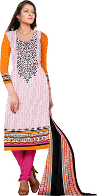 

Khushali Cotton Self Design, Printed Salwar Suit Dupatta Material(Un-stitched), Multicolor;pink;white