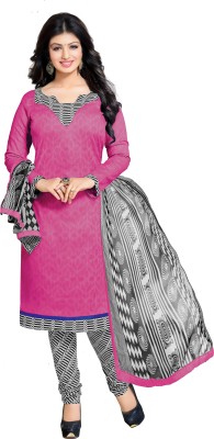 

Jiya Jacquard Self Design Salwar Suit Dupatta Material(Un-stitched), Black;pink;white