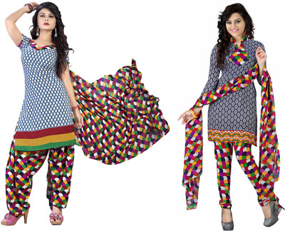 

Khushali Crepe Self Design, Printed Salwar Suit Dupatta Material(Un-stitched), Black;blue;multicolor;white