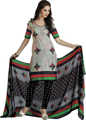 

Kundan Cotton Printed Salwar Suit Dupatta Material(Un-stitched), Multicolor