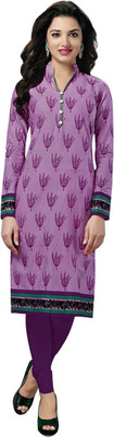 

Indian Wear Online Cotton Printed Kurti Fabric(Un-stitched), Purple