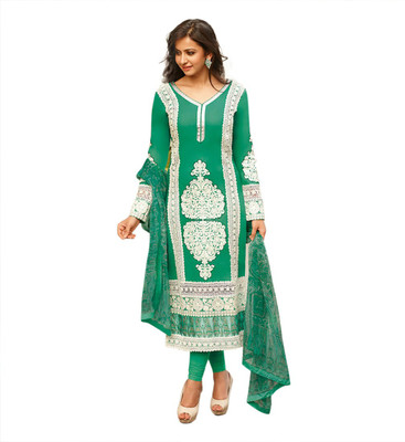 Shimoro Cotton Blend Embroidered Salwar Suit Material(Unstitched)