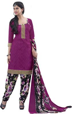 

Khushali Jacquard Self Design, Embroidered Salwar Suit Dupatta Material(Un-stitched), Multicolor;pink