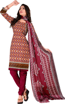 

Jiya Cotton Self Design, Printed Salwar Suit Dupatta Material(Un-stitched), Multicolor
