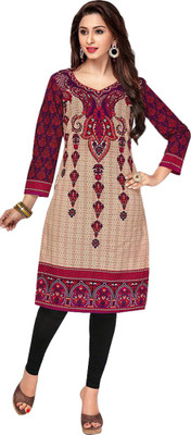 

Wholesale Surat Cotton Printed Kurti Fabric(Un-stitched), Multicolor
