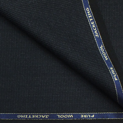 

OCM Wool Solid Jacket Fabric(Un-stitched), Dark blue
