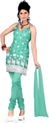 

Khushali Chiffon Printed Salwar Suit Dupatta Material(Un-stitched), Green