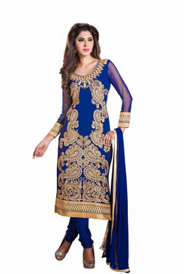 

Morli Georgette Self Design Salwar Suit Dupatta Material(Un-stitched), Blue