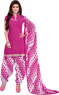 

Khushali Cotton Self Design Salwar Suit Dupatta Material(Un-stitched), Multicolor;pink
