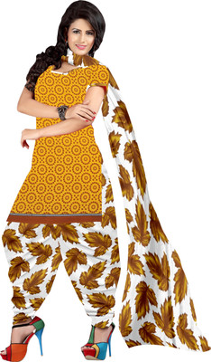 

Jiya Crepe Self Design, Printed Salwar Suit Dupatta Material(Un-stitched), Multicolor;yellow