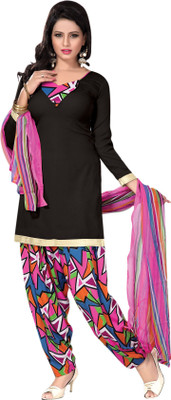 

Trendz Apparels Cotton Printed Dress/Top Material(Un-stitched), Brown