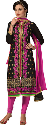 

Parishi Fashion Chanderi Printed Salwar Suit Dupatta Material(Un-stitched), Multi color