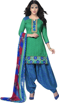 

Jiya Jacquard Printed Salwar Suit Dupatta Material(Un-stitched), Blue;green;multicolor