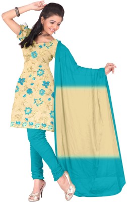 

Jiya Chanderi Self Design, Embroidered, Embellished Salwar Suit Dupatta Material(Un-stitched), Beige;blue