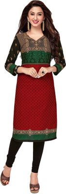 

Wholesale Surat Cotton Printed Kurti Fabric(Un-stitched), Green;maroon