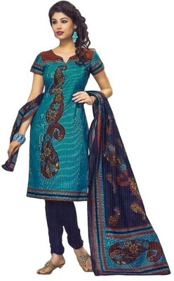 

Shree Ganesh Cotton Printed Salwar Suit Dupatta Material(Un-stitched), Multi colour