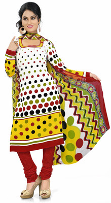 

Khushali Georgette Self Design, Printed Salwar Suit Dupatta Material(Un-stitched), Multicolor;red;white