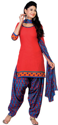 

Jiya Crepe Self Design, Printed Salwar Suit Dupatta Material(Un-stitched), Multicolor;red