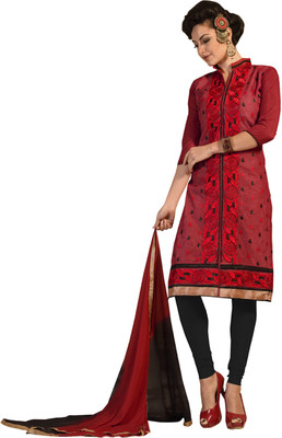 

Parishi Fashion Chanderi Printed Salwar Suit Dupatta Material(Un-stitched), Multi color