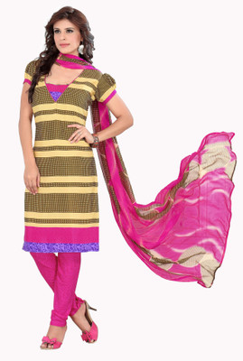 

Khushali Crepe Self Design, Printed Salwar Suit Dupatta Material(Un-stitched), Pink;yellow