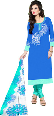 

Khushali Crepe Self Design, Printed Salwar Suit Dupatta Material(Un-stitched), Blue;green