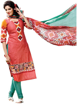 

Aashvi Creation Cotton Printed Salwar Suit Dupatta Material(Un-stitched), Multicolor