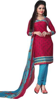 

Trendz Apparels Crepe Printed Salwar Suit Dupatta Material(Un-stitched), Red