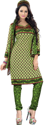 

Jiya Crepe Self Design, Printed Salwar Suit Dupatta Material(Un-stitched), Light green;multicolor