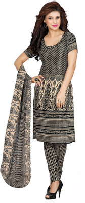 

Khushali Silk Self Design, Printed Salwar Suit Dupatta Material(Un-stitched), Beige;black