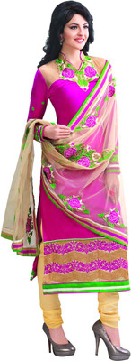 

Khushali Cotton Printed, Self Design Salwar Suit Dupatta Material(Un-stitched), Beige;pink