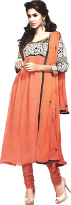 

Reya Georgette Embroidered Semi-stitched Salwar Suit Dupatta Material, Multicolor