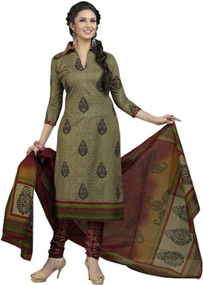 

Indian Wear Online Cotton Printed Salwar Suit Dupatta Material(Un-stitched), Multicolor