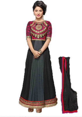 

Indian Wear Online Georgette Embroidered Semi-stitched Salwar Suit Dupatta Material, Multicolor