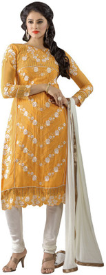 

Shree Vardhman Georgette Self Design Semi-stitched Salwar Suit Dupatta Material, Multicolor