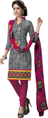 

Jiya Cotton Self Design, Embroidered Salwar Suit Dupatta Material(Un-stitched), Blue;pink;white