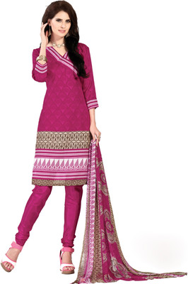 

Jiya Silk Self Design, Printed Salwar Suit Dupatta Material(Un-stitched), Multicolor;pink