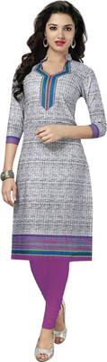 

Party Wear Dresses Cotton Printed Kurti Fabric(Un-stitched), Multicolor
