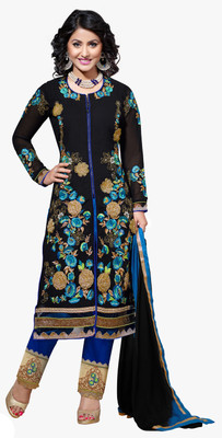 

Khushali Georgette Self Design, Embroidered, Embellished Salwar Suit Dupatta Material(Un-stitched), Beige;black;blue;multicolor