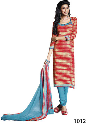 

Sunaina Crepe Printed Salwar Suit Dupatta Material(Un-stitched), Multicolor