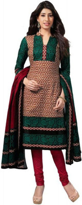 

Shree Ganesh Cotton Printed Salwar Suit Dupatta Material(Un-stitched), Multicolor