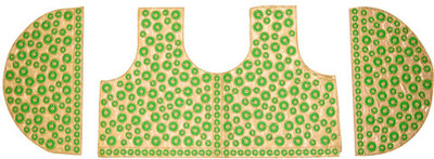 

Jiya Silk Self Design, Embroidered Blouse Material(Un-stitched), Gold;green